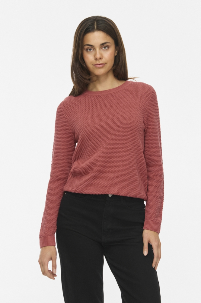 Vila oranje dames t-shirt | Model vooraanzicht