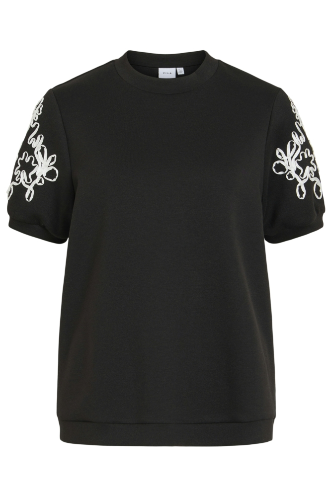Vila zwarte dames sweater | Vooraanzicht