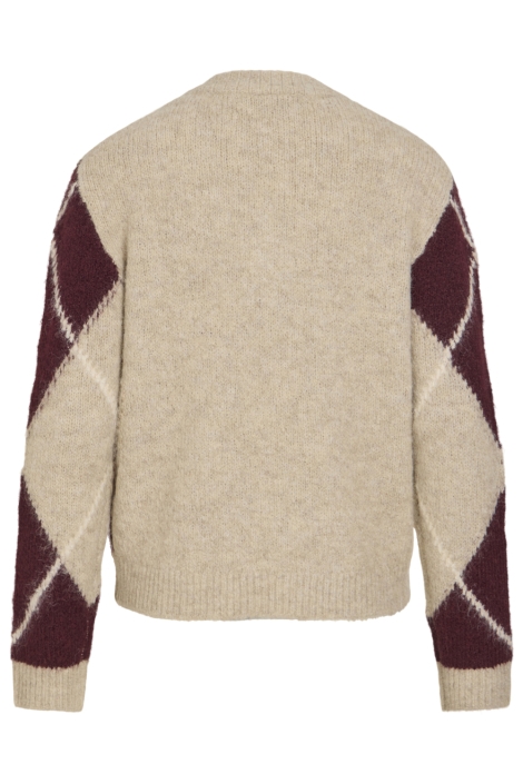 Vila beige dames trui | Achteraanzicht