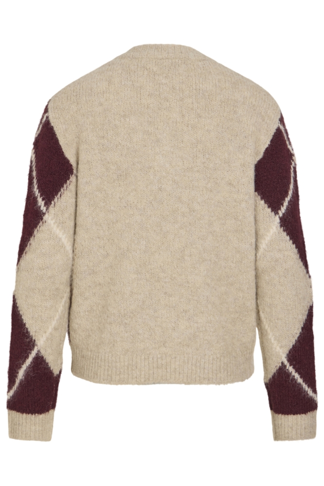 Vila beige dames trui | Achteraanzicht
