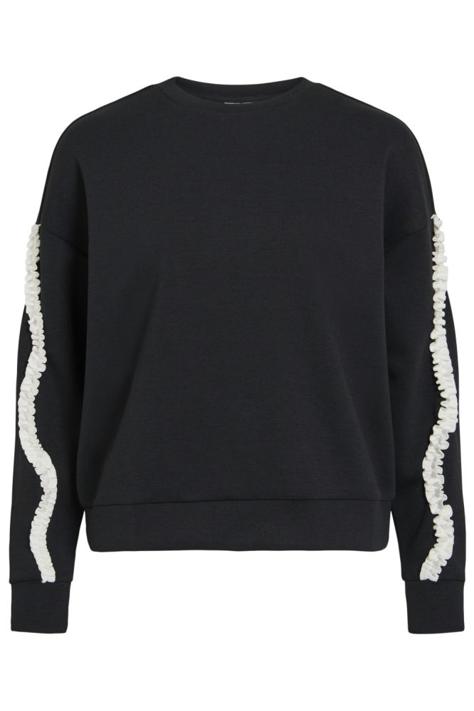 Vila zwarte dames sweater | Vooraanzicht
