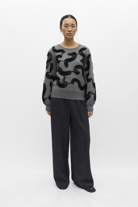 Object grijze dames trui | Model