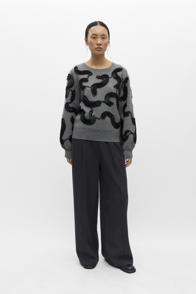 Object grijze dames trui | Model
