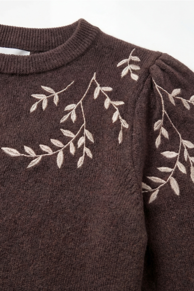 Object bruine dames trui | Kleurstaal