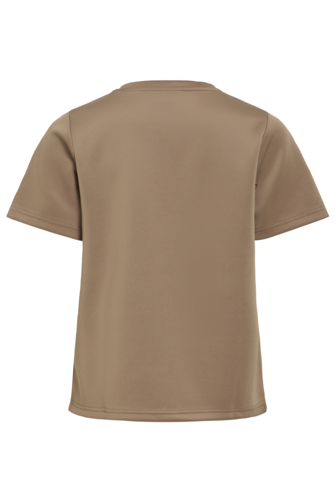 Vila bruine dames t-shirt | Achteraanzicht