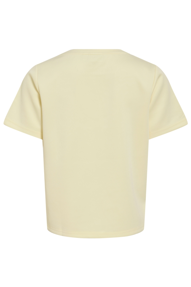 Vila gele dames t-shirt | Achteraanzicht