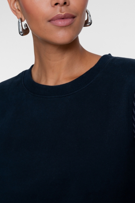Geisha blauwe dames sweater | Close up