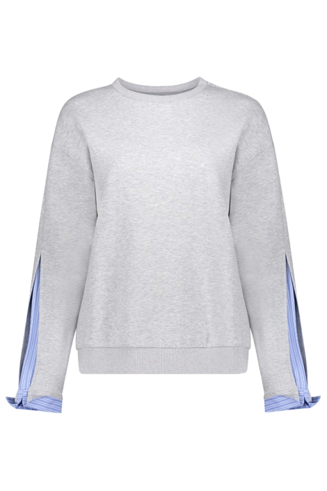 Geisha grijze dames sweater | Vooraanzicht