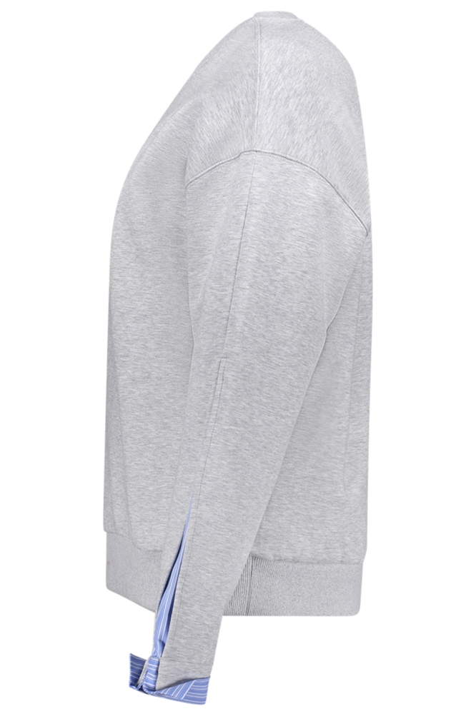 Geisha grijze dames sweater | Zijaanzicht