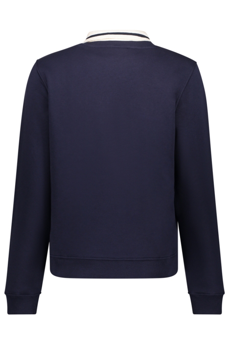 Geisha blauwe dames sweater | Achteraanzicht
