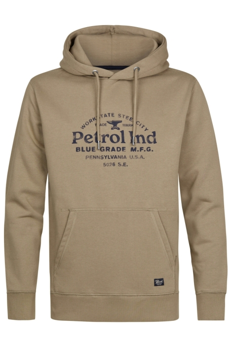 Petrol Industries camel heren sweater | Vooraanzicht