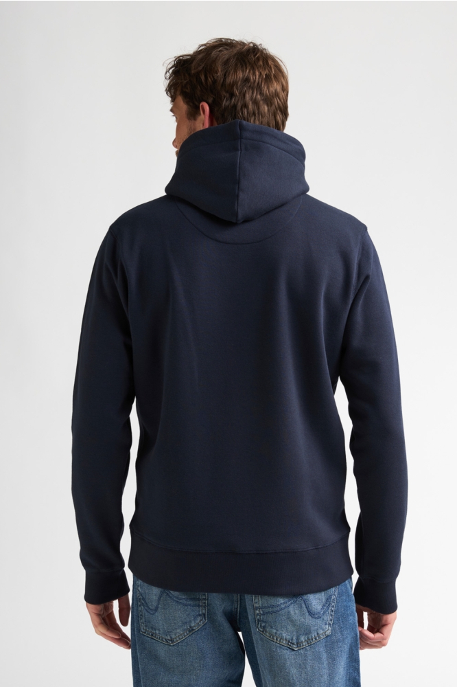 Petrol Industries blauwe heren sweater | Model achteraanzicht