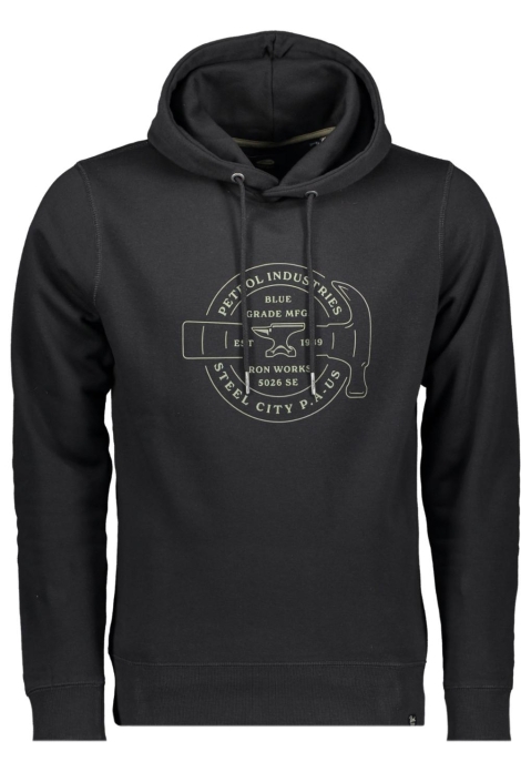 Petrol Industries zwarte heren sweater | Vooraanzicht
