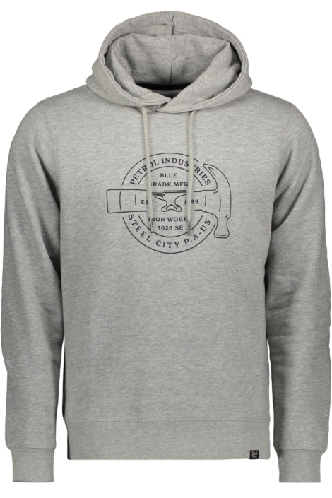 Petrol Industries grijze heren sweater | Vooraanzicht