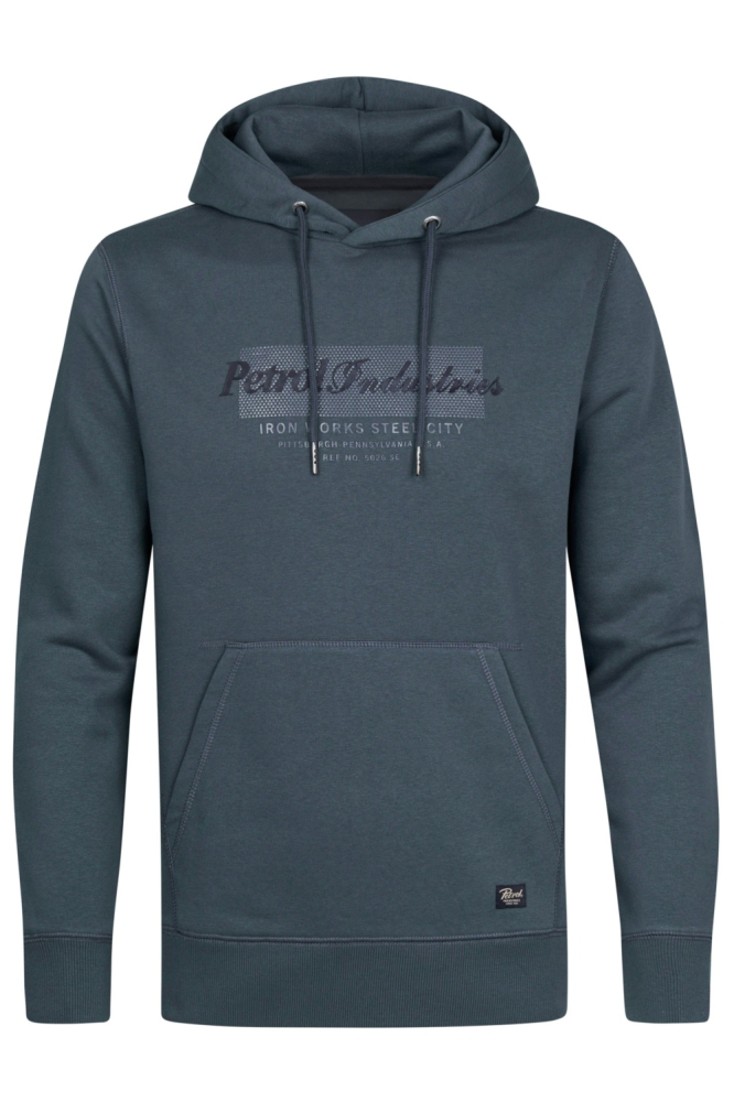 Petrol Industries blauwe heren sweater | Vooraanzicht