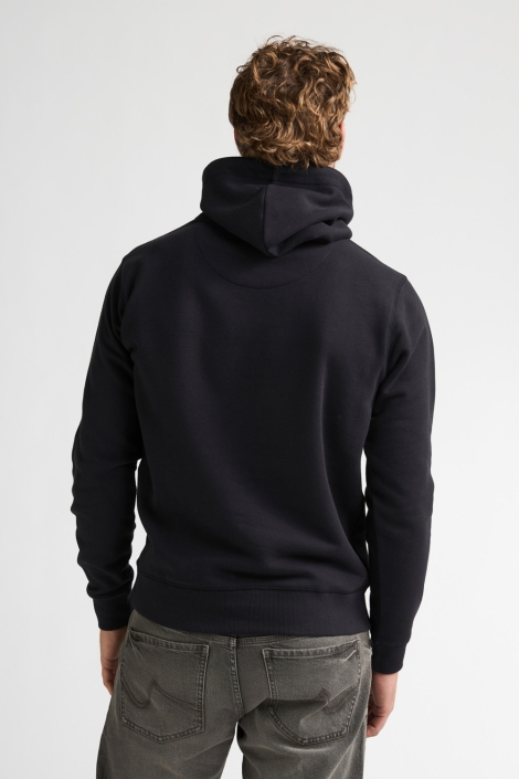 Petrol Industries zwarte heren sweater | Model achteraanzicht