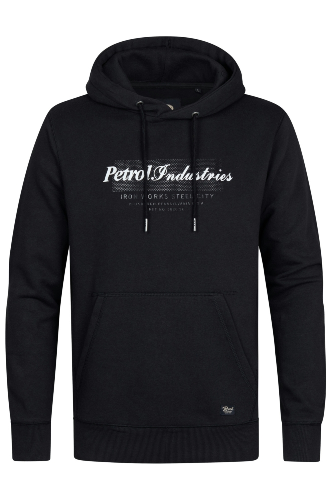 Petrol Industries zwarte heren sweater | Vooraanzicht
