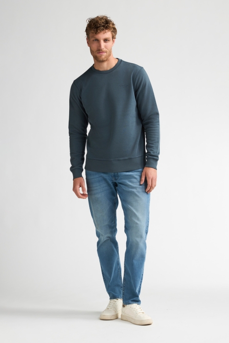 Petrol Industries blauwe heren sweater | Model