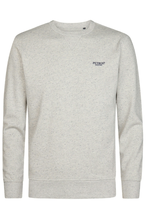 Petrol Industries grijze heren sweater | Vooraanzicht