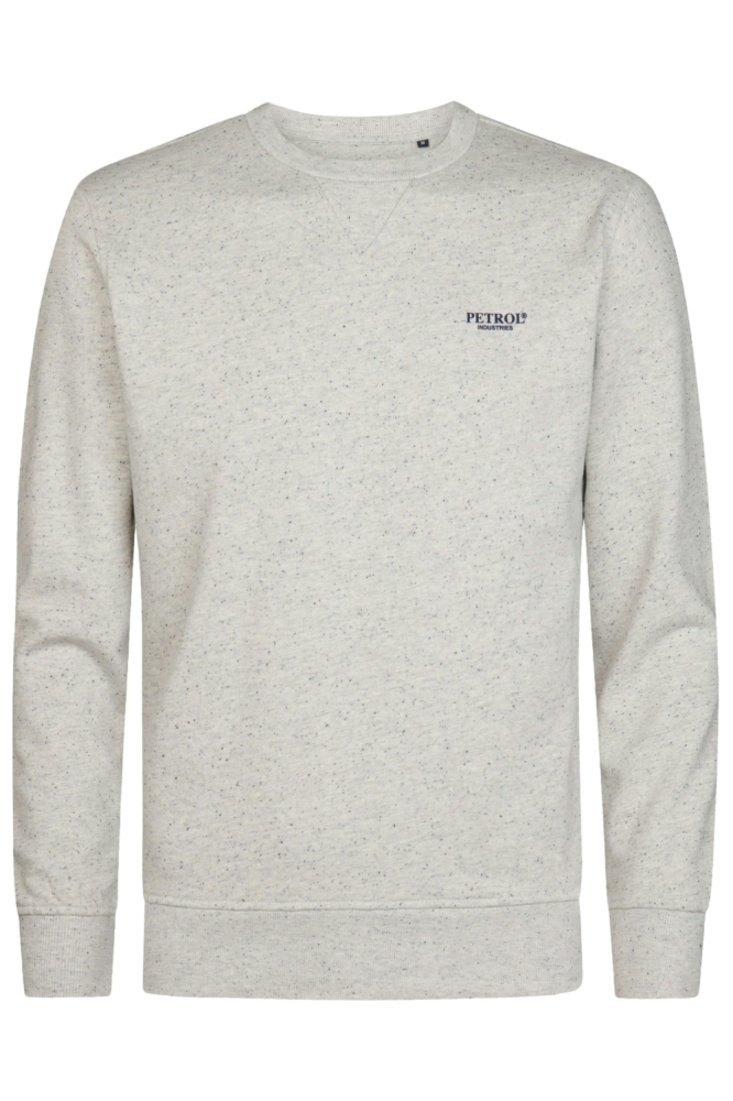 Petrol Industries grijze heren sweater | Vooraanzicht