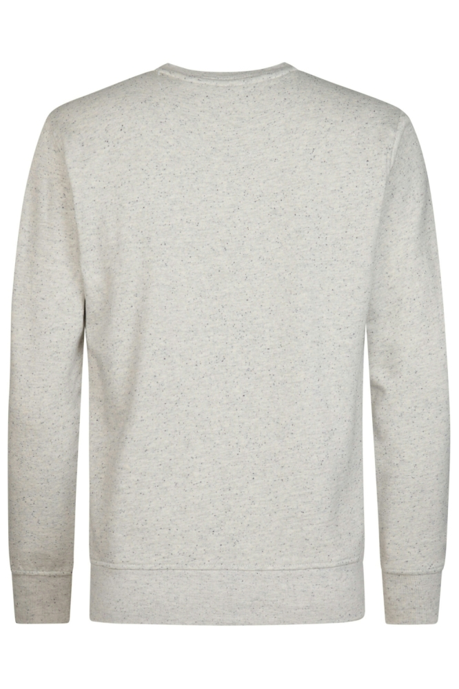 Petrol Industries grijze heren sweater | Achteraanzicht