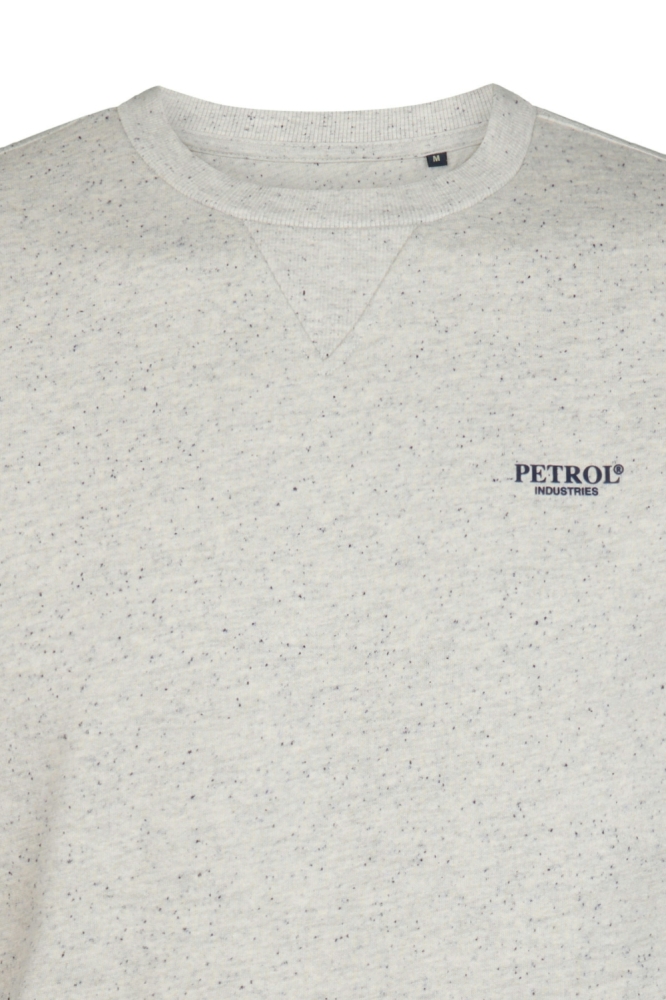 Petrol Industries grijze heren sweater | Kleurstaal