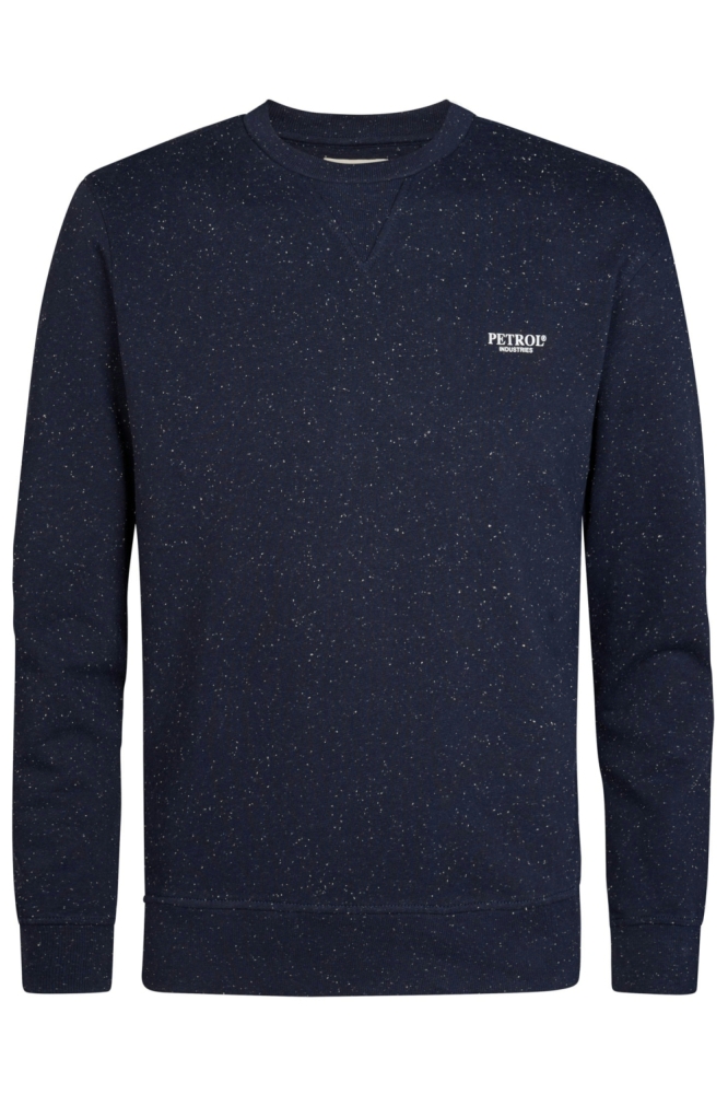 Petrol Industries blauwe heren sweater | Vooraanzicht