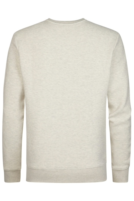 Petrol Industries beige heren sweater | Achteraanzicht