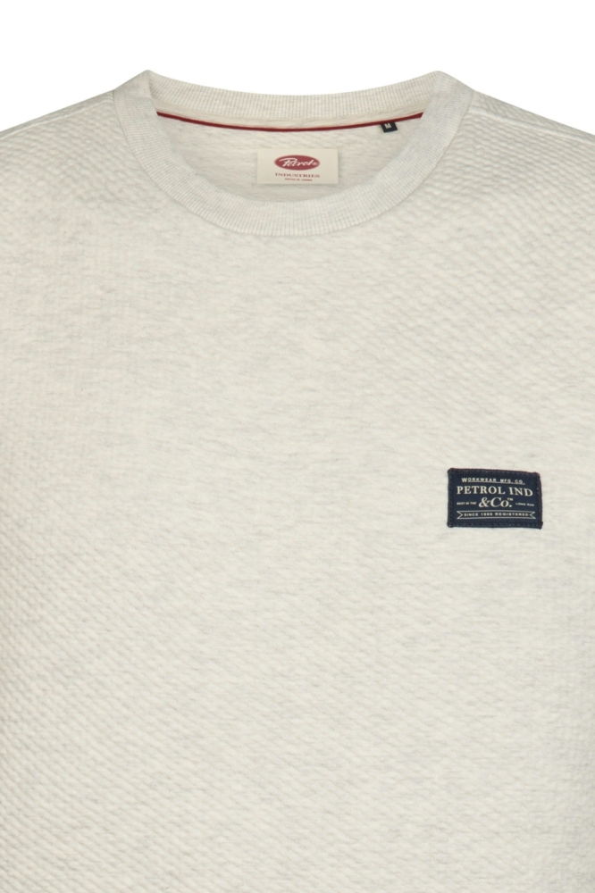 Petrol Industries beige heren sweater | Kleurstaal