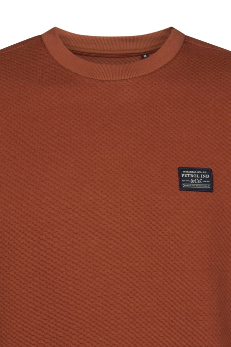 Petrol Industries koperen heren sweater | Close up