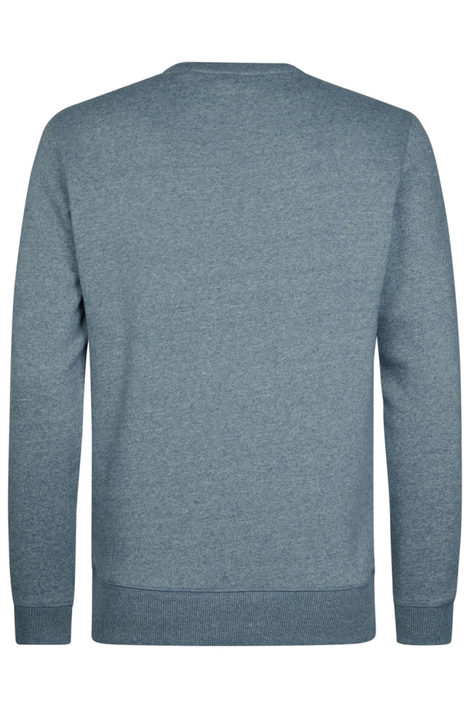 Petrol Industries blauwe heren sweater | Achteraanzicht