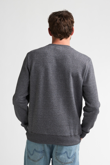 Petrol Industries grijze heren sweater | Model achteraanzicht