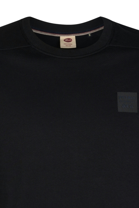 Petrol Industries zwarte heren sweater | Close up