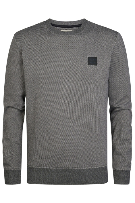 Petrol Industries zwarte heren sweater | Vooraanzicht