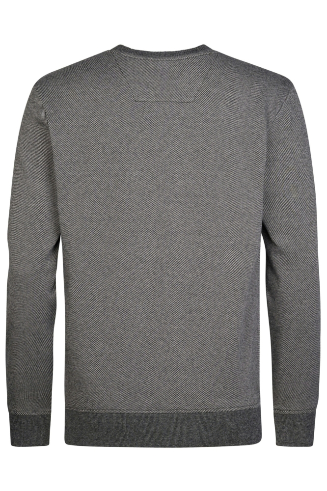 Petrol Industries zwarte heren sweater | Achteraanzicht