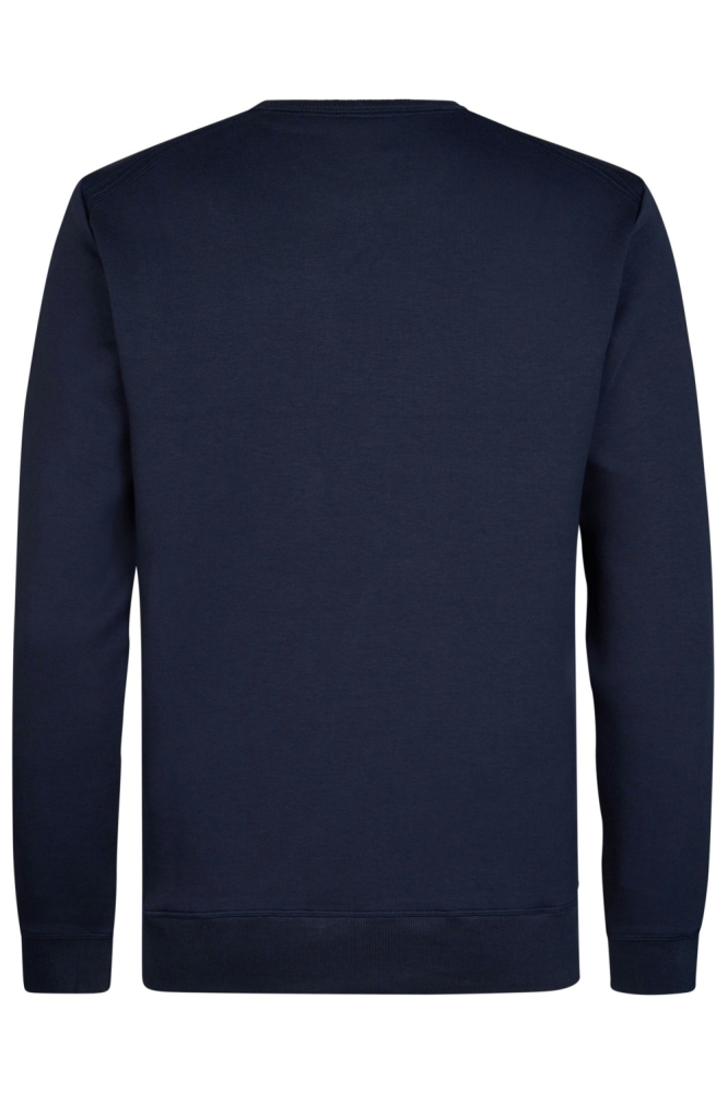 Petrol Industries blauwe heren sweater | Achteraanzicht