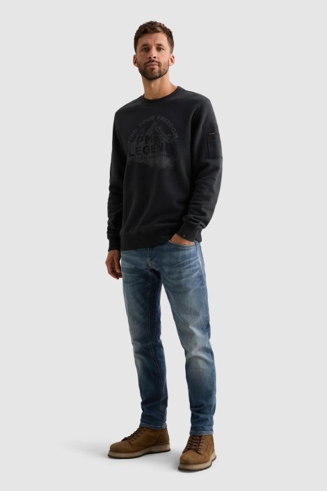 PME legend blauwe heren sweater | Model