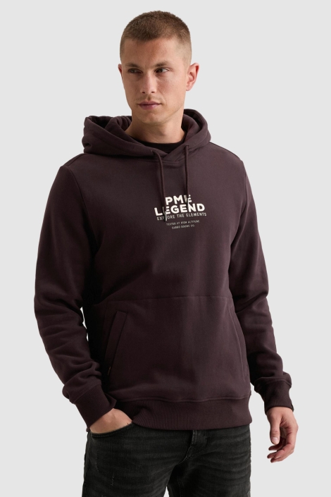 PME legend bordeaux heren sweater | Model vooraanzicht