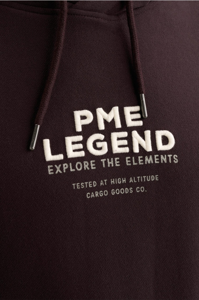 PME legend bordeaux heren sweater | Close up