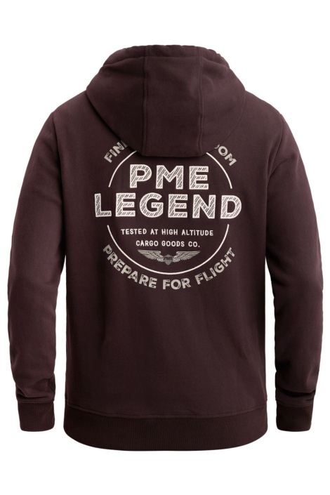 PME legend bordeaux heren sweater | Achteraanzicht