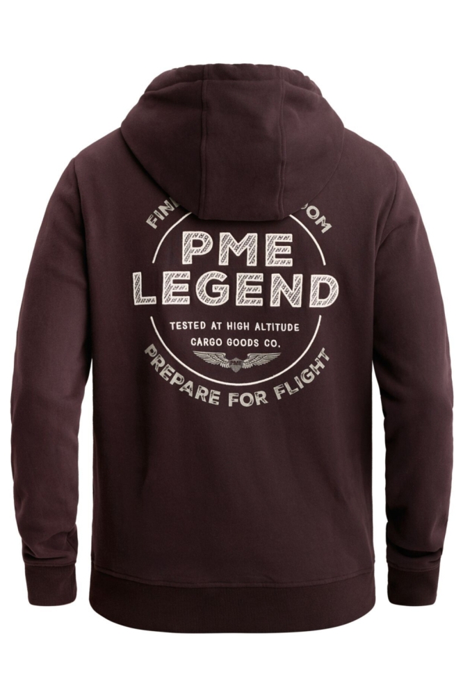 PME legend bordeaux heren sweater | Achteraanzicht