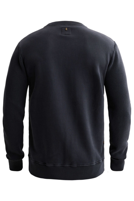 PME legend blauwe heren sweater | Achteraanzicht