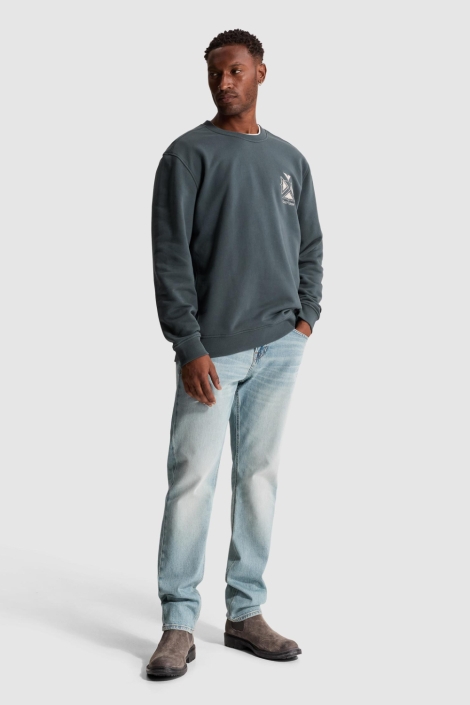 Cast Iron groene heren sweater | Model