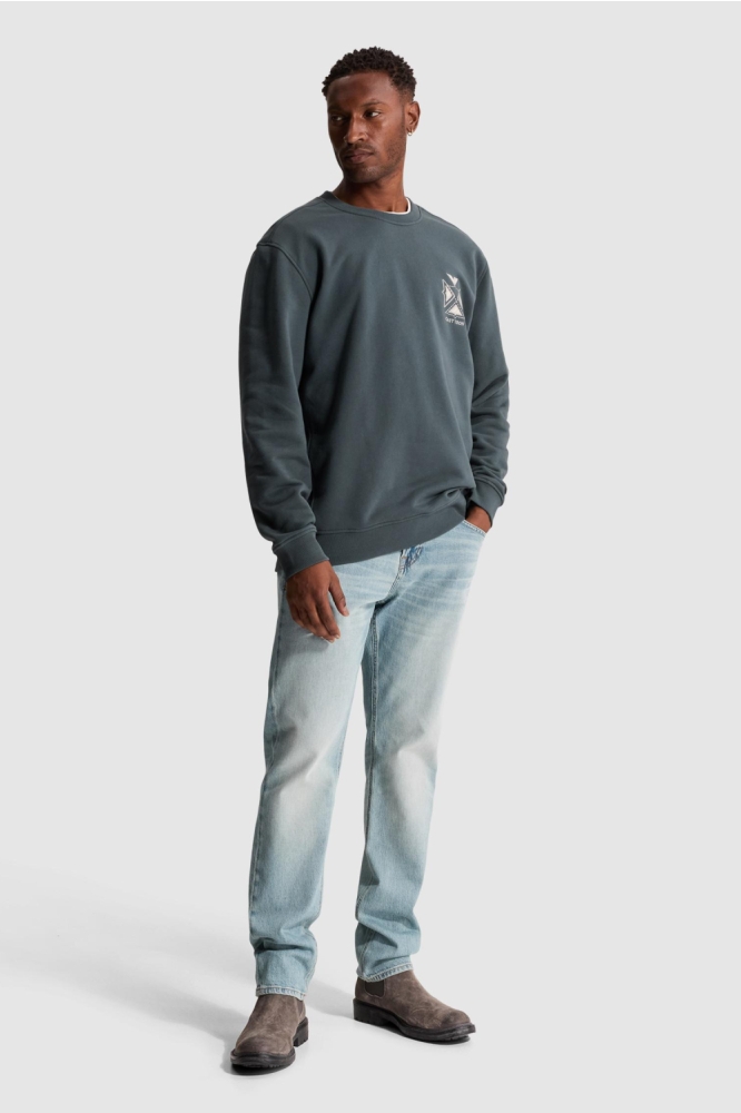 Cast Iron groene heren sweater | Model