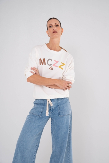 Maicazz Trui TERRA SWEATSHIRT SU26 80 034 OFF WHITE