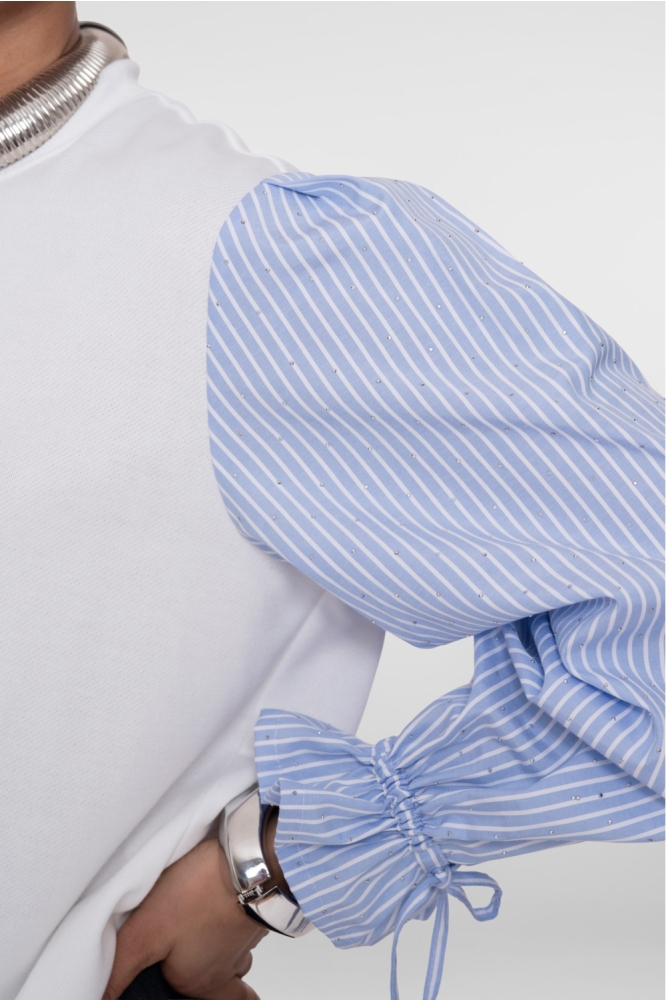Geisha witte dames sweater | Close up