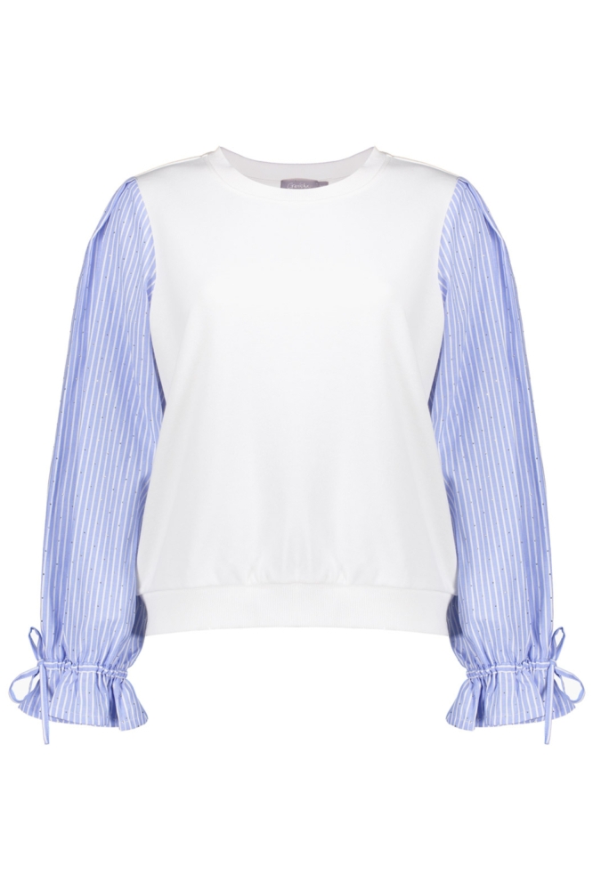 Geisha witte dames sweater | Vooraanzicht