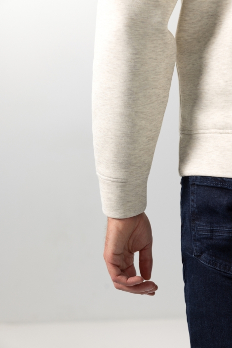 State of Art ecru heren sweater | Close up