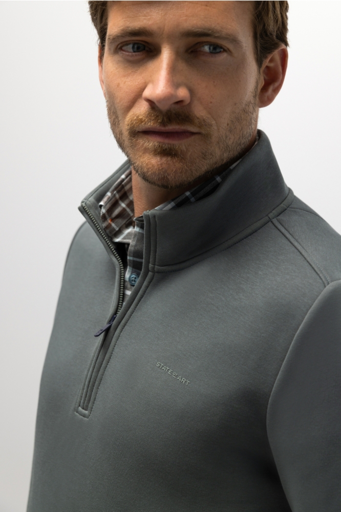 State of Art groene heren sweater | Close up