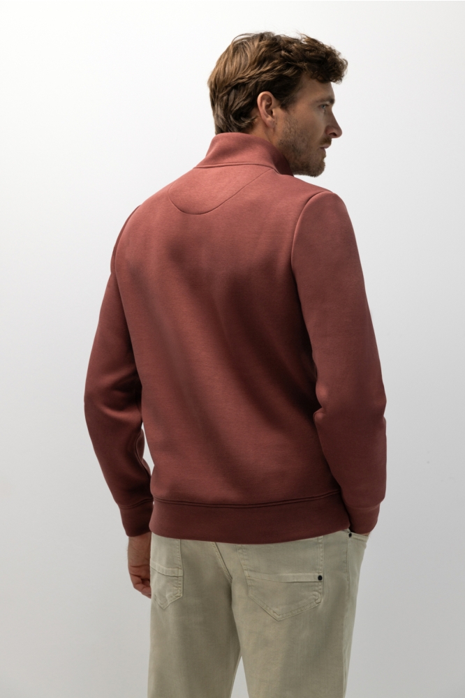 State of Art bordeaux heren sweater | Model achteraanzicht